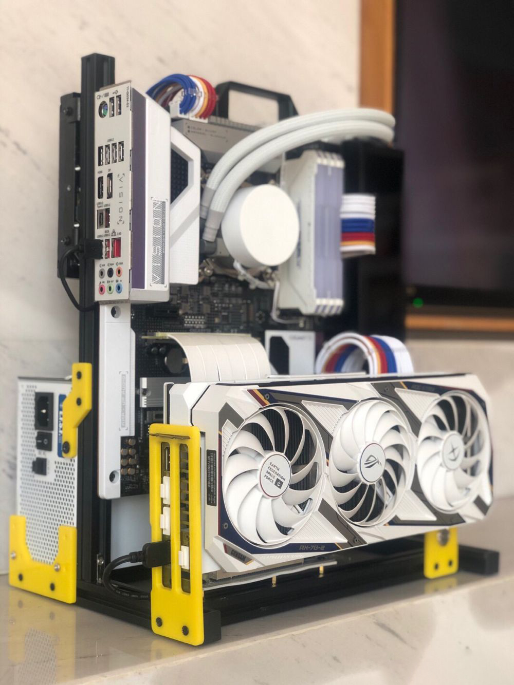 Aluminum Open Frame Test Bench Water Cooling - ATX ATX PC اختبار مقاعد البدلاء