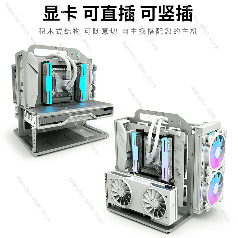 هيكل لوحة أم MATX من سبائك الأ - مراجعة Aluminum Open Frame Test Bench Water Cooling وسعره